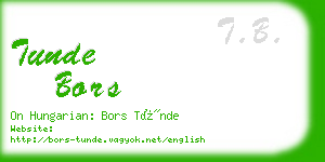 tunde bors business card